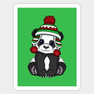 Christmas Panda Magnet